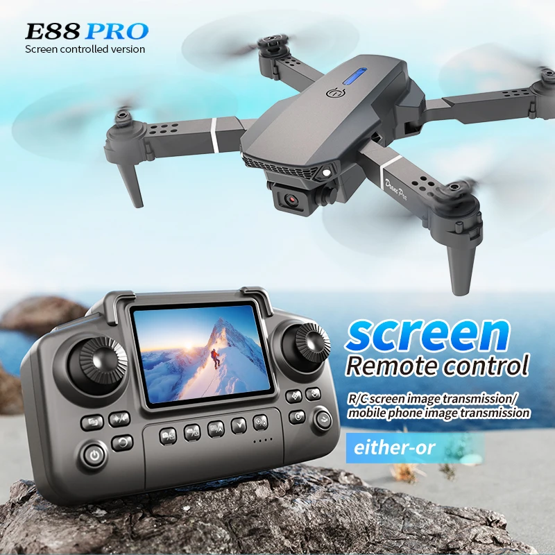 전문가용 E88 PRO 드론, 화면 탑재 8K HD 카 - Drone Battery Box 리뷰 및 가격
