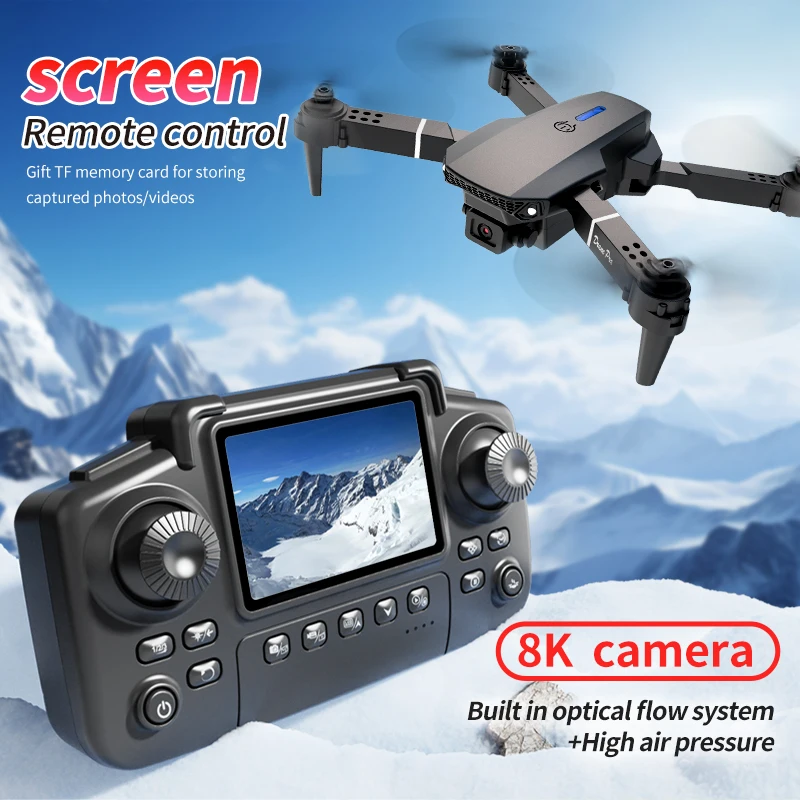 전문가용 E88 PRO 드론, 화면 탑재 8K HD 카 - Drone Battery Box 리뷰 및 가격