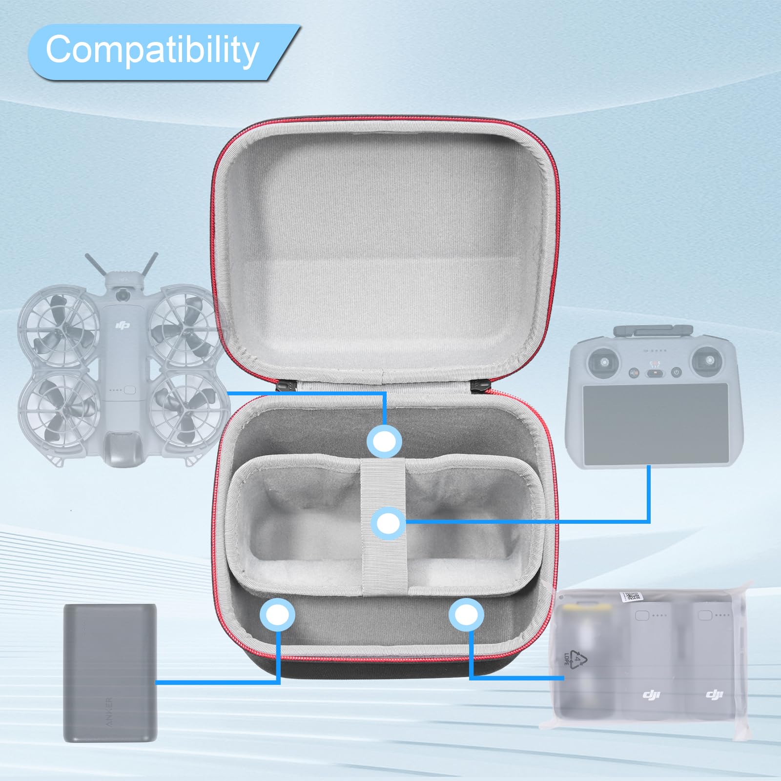 DJI Neo 2 플라이 모어 콤보용 휴대용 케이스,  - Drone Battery Bag 리뷰 및 가격