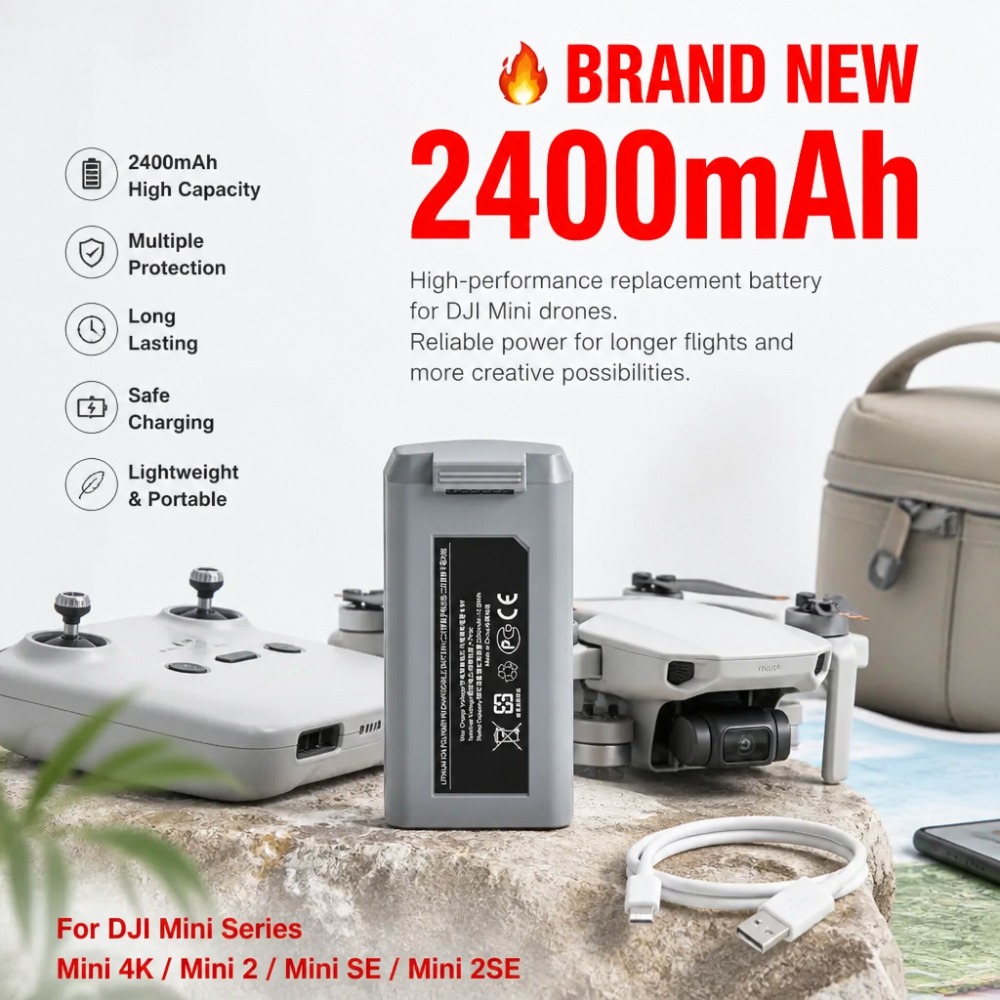 DJI 미니 4K/미니 2/SE/2SE용 2400mAh - Drone Battery Smart 리뷰 및 가격