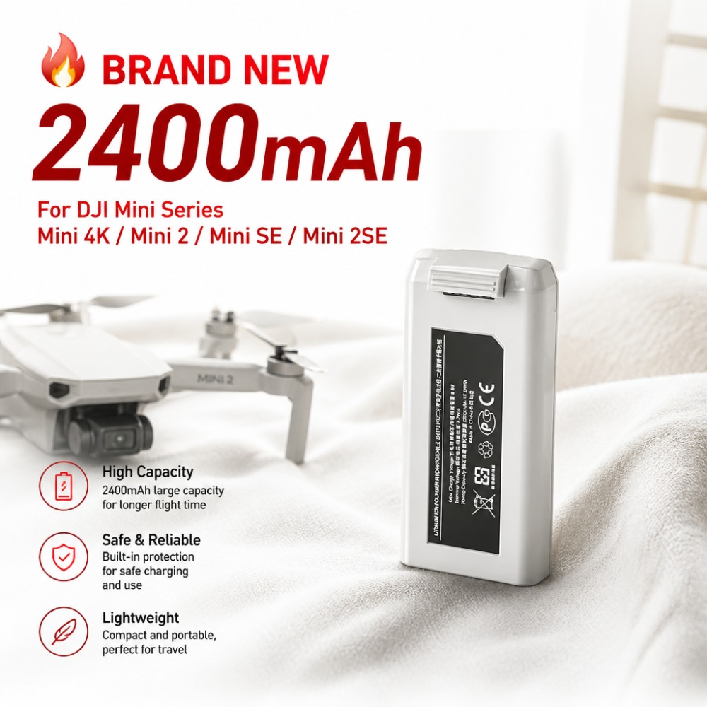 DJI 미니 4K/미니 2/SE/2SE용 2400mAh - Drone Battery Smart 리뷰 및 가격