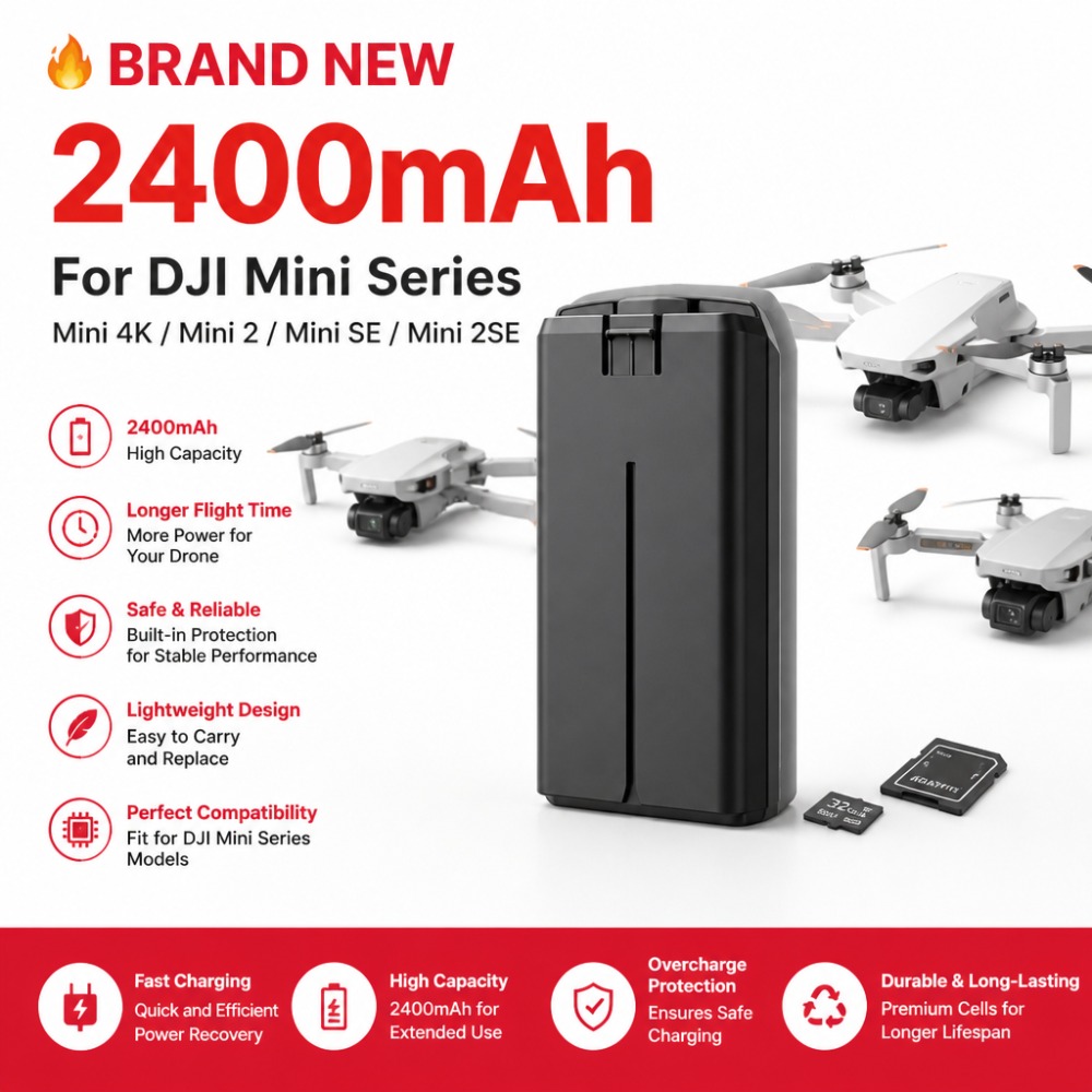 DJI 미니 4K/미니 2/SE/2SE용 2400mAh - Drone Battery Smart 리뷰 및 가격